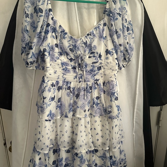 Altar'd State Dresses & Skirts - Altar'd State Blue and White Floral Dress